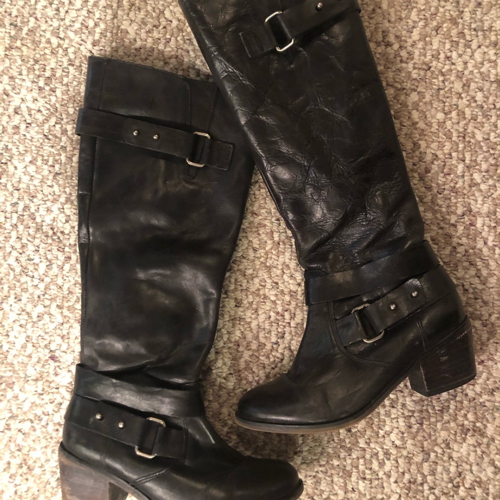 Leather boots